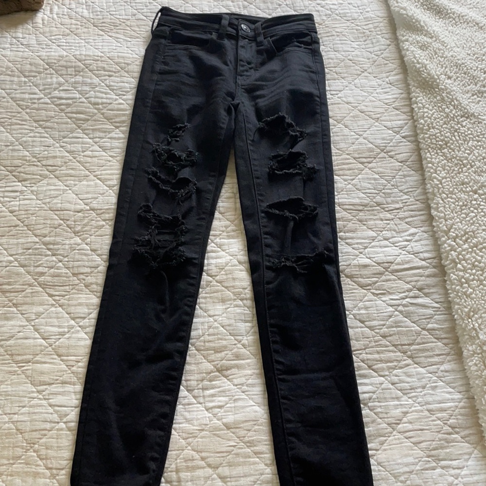 American Eagle ripped skinny jeans